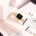 New Trend Fashion Steel Chain Diamond Women Watch Full Diamond Touch Screen LED Water Diamond Bracelet Watch.