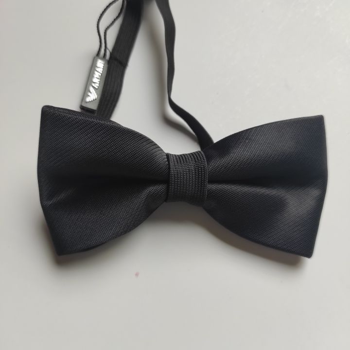 Bow tie - Readymade Clasp Classic Bowtie Plain Black Smooth Formal Tuxedo Bow Tie