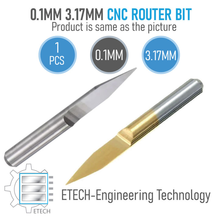 Carbide PCB Engraving Bits 3.175mm 0.1mm CNC Router Bit grinding sculpture Tool