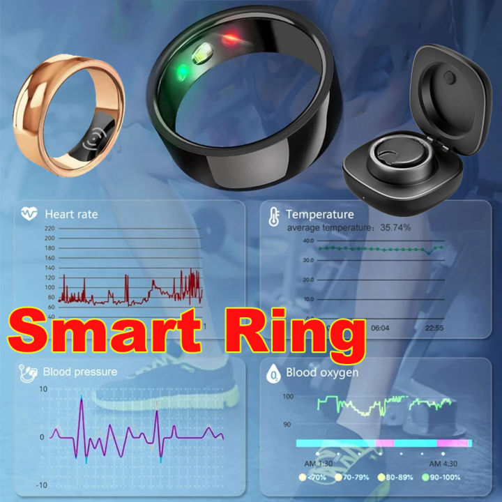 Smart Ring For Men Women Bluethooth Blood Pressure Heart Rate Sleep Monitor Wateproof Activity Fitness Tracker for ios Android