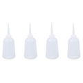 4X Clear White Plastic Sauce Oil Liquid Dispensing Squeeze Bottle 300Ml. 