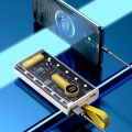 Portable Charger Bank, 66W Fast 20000mAh Charging Bank Charger, Portable Outdoor Charging Bank, Transparent Battery Pack with Lanyard Bank for Phone Tablet Pad.