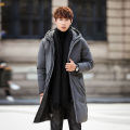 Long Jacket Men Autumn/winter Down Cotton Thick Parkas Men Waterproof Windproof Warm Casual Hooded Men Coat.