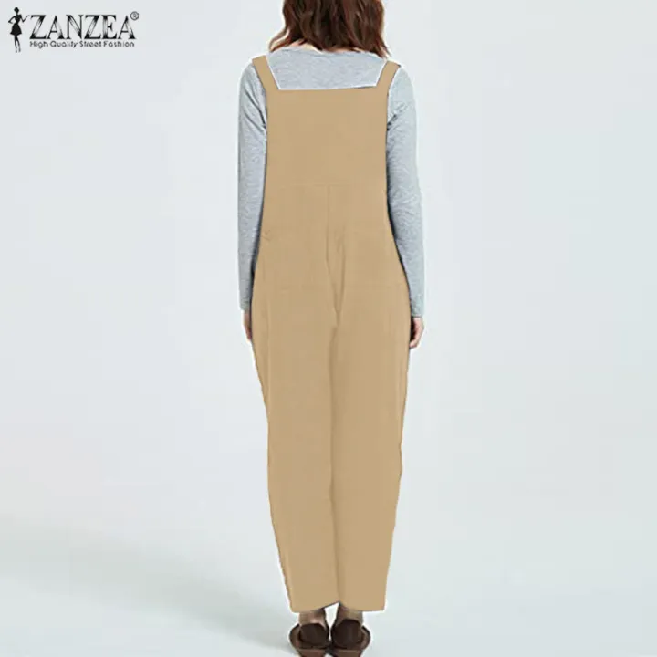 ZANZEA%20Womens%20Dungaree%20Bib%20Pants%20Jumpsuit%20Wide%20Leg%20Long%20Trousers%20Casual%20Loose%20Overalls%20#15%20-%20Image%202