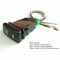 4-Pole 12V Push Button Switch with LED Background Indicator Lights for Fog Lights DRL LED Light Bar(33x22mm). 