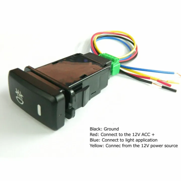 4-Pole%2012V%20Push%20Button%20Switch%20with%20LED%20Background%20Indicator%20Lights%20for%20Fog%20Lights%20DRL%20LED%20Light%20Bar(33x22mm)%20-%20Image%205