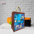 Jute Fabric eco frindly home  made Lunch / tiffin Carrying Bag with soft handle. 