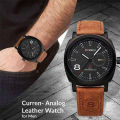 Artificial Leather Analog Watch For Men - Black - Watch For Men - Watch - Watch For Men. 