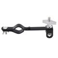 Bass D Cowbell Stand Clamp D Set Mounting Bracket for Jam Blocks Tambourine Cymbal Black. 