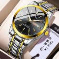 Swiss Genuine Business Fully Automatic Movement Watch Dual Calendar Waterproof Luminous Steel Band Men's Watch Non-Mechanical Men's Watch. 