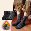 5pair Winter Thick Socks Men Super Thicker Solid Sock Striped Merino Wool Rabbit Socks Against Cold Snow Russia Winter Warm Sock. 
