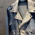 High Street Vintage Holes Ripped Coat Patchwork Denim Jacket Men Zippers Denim Biker Jacket For Motorcycle Blue Denim Jacket. 
