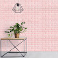 3D Self-Adhesive Foam Wall Stickers for Living Room, Bedroom, Kitchen, Kids Room, Waterproof, Anti-Collision, Easy to Install (White,Pink, 1,2,3,4 Square Feet).