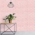 3D Self-Adhesive Foam Wall Stickers for Living Room, Bedroom, Kitchen, Kids Room, Waterproof, Anti-Collision, Easy to Install (White,Pink, 1,2,3,4 Square Feet).