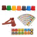 Stack a Mole Game Stacking Cups Board Game With Card Speed Challenge Train Parent-child Interactive Puzzle Tabletop Toy for Kid.