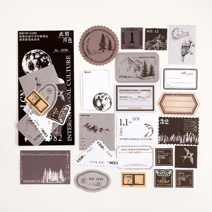 New%20QOUZMO%206%20deign%20vintage%20writable%20ticker%20pack%20%5Btamp%20memo%20et%20erie%5D%20journal%20collage%20diy%20label%20crapbooking%20decorative%20ticker%2040cp/pack%20-%20Image%202