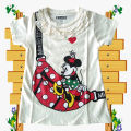 T-shirt Half Sleeve for Girls Baby 100% Cotton T-Shirt Minnie Mouse. 