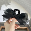 Black Mesh Bow Grab Hair Clips Women'S Hair Accessories Hairpin For Back Of Head SUPER BABY.