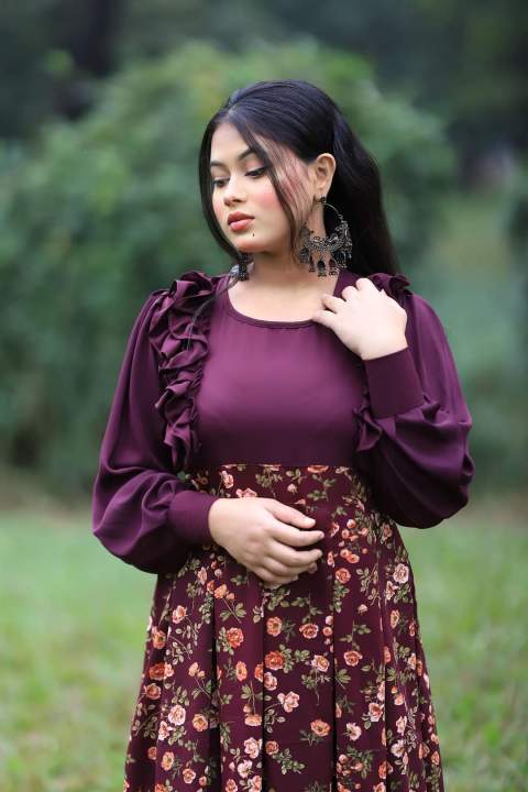 New%20Gorgeous%20Stylish%20and%20Fashionable%20Latest%20Premium%20Luxury%20Screen%20Printed%20Skirt%20Linen%20Alex%20Georgette%20Full%20Sleeve%20Work%20Stitched%20One%20Piece%20Dress%20For%20Women%20-%20Image%202