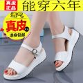 Counter Cowhide2022Summer New Flat Sandals Women Soft Bottom Pregnant Women Flat Heel Leisure Non-Slip Girl Student Shoes.