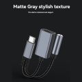 3in1 USB C to 3.5mm/Type-C/IOS Aux Audio Adapter Gray.