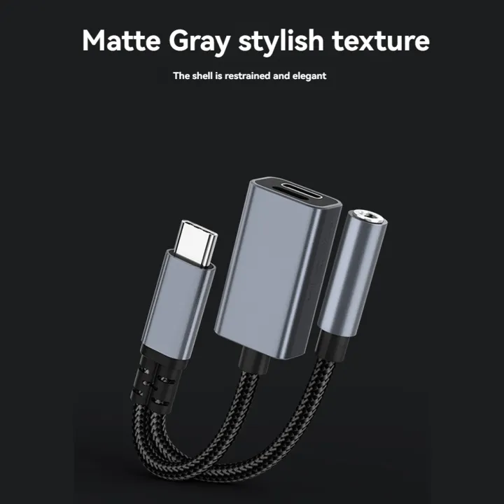 3in1%20USB%20C%20to%203.5mm/Type-C/IOS%20Aux%20Audio%20Adapter%20Gray%20-%20Image%208