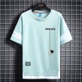 Fake Two-Piece Men 'S Short SleeveTT-shirt Fashion Summer Leisure Men's Half-Sleeve T-shirt Ice Silk Quick-Drying Five Points Half-Sleeved Clothes.