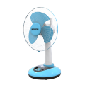 Super Star Rechargeable Table Fan Blue- 12 inch.