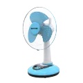 Super Star Rechargeable Table Fan Blue- 12 inch.