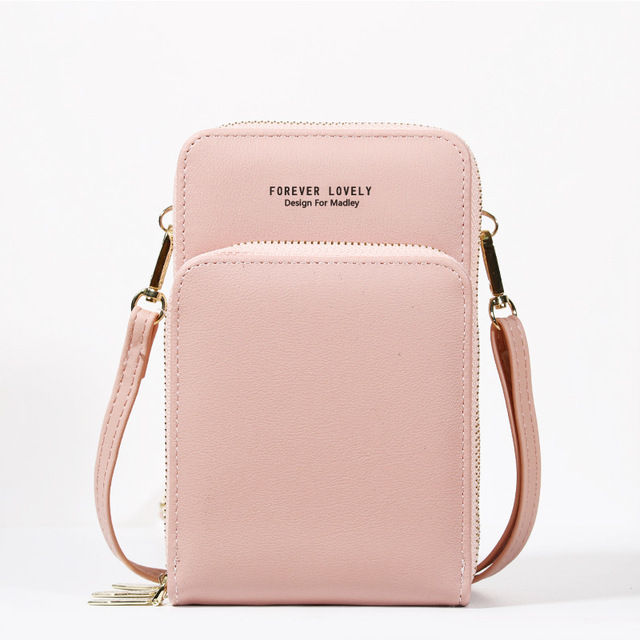 Women Mobile Phone Bags Large Capacity Handbag Female Pure Color Crossbody Clutch Ladies Multi-function Messenger Bag Wallet
