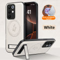 lthmy for Realme C85 Pro Supports Magnetic Wireless Charging Casing Matte Leather Phone Case Shockproof Protection Cases Armor Bracket Back Cover.