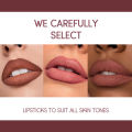 USHAS 12 Color Lip Liner Long-lasting Easy Coloring Non-Stick Cup Long-lasting Waterproof Matte Lipstick Lipstick Set. 
