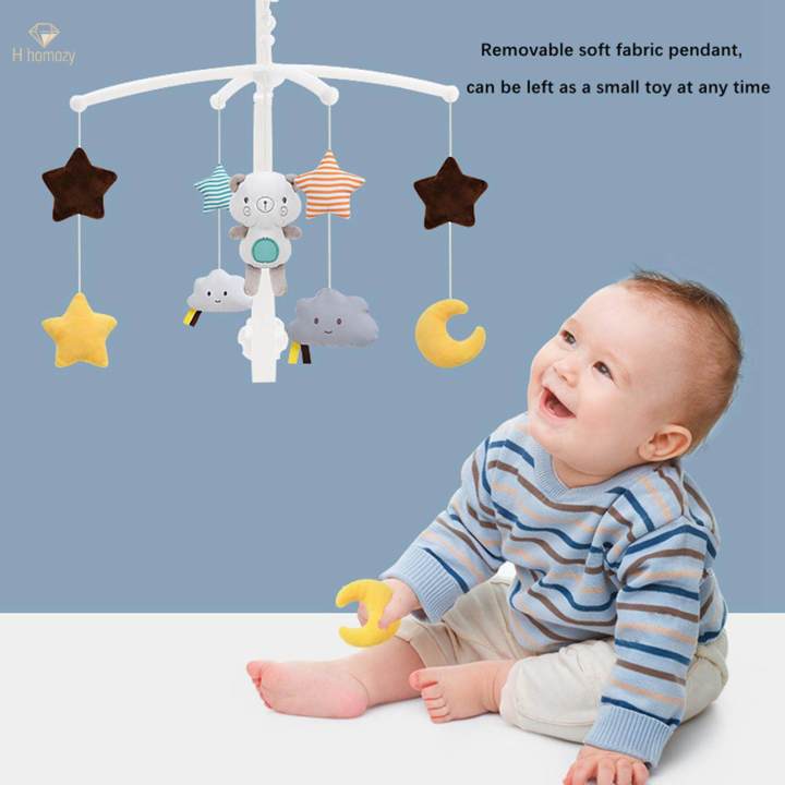 Lovely Crib Hanging Toys Activity Toys Sensory Toy Photo Props Cartoon Baby Rattle Toy for Nursery