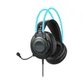 A4TECH Fstyler FH200i Stereo Surround Sound Head Phone - Over-Ear Headphone - 3.5 mm- Noise Cancelling - For Mobile/ PC/ Laptop/ PS4 - Ice Blue/Grey. 