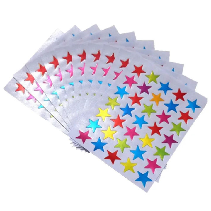 10Sheets/800pcs Star Shape Stickers Labels for Students Notebook Decoration Teacher Reward Sticker Gift Kids Stationery Sticker