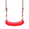 Kids Swing Flying Toy Garden Swing Kids Hanging Seat Toys with Height Adjustable Ropes Indoor Outdoor Toys Rainbow Curved Board.