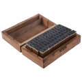 Pack of 140Pcs Rubber Stamps Set Vintage Wooden Box Case Alphabet Letters Number Craft (No Ink Pad Included).