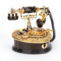 Light Luxury Classic Style Dial Old-fashioned Telephone Music Box Home Desk Porch Home Decoration Living Room Decoration.