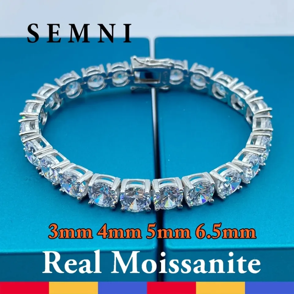 SEMNI Moissanite Diamond Tennis Bracelet for Women Men