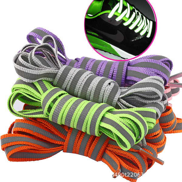1%20Pair%20120cm%20Flat%20Reflective%20Runner%20Shoe%20Laces%20Safety%20Luminous%20Glowing%20Shoelaces%20Unisex%20for%20Sport%20Basketball%20Canvas%20Shoes%20-%20Image%204