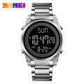 Skmei men digital watch sports fashion stainless steel multifunction waterproof wristwatches 1611.