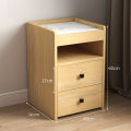 Modern square Bedside Table with Motion sensor light Coffee End Bed Side, Bedside Table Nightstand with Led Light for Bed Rooms Bedroom 24/16.
