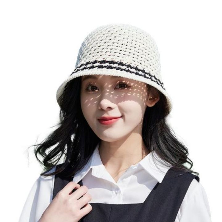 Ladies%20Bucket%20Hat%20Stylish%20Patchwork%20Stripes%20Papyrus%20Summer%20Hat%20Anti-sun%20Cool%20Fashion%20Bucket%20Hat%20Lady%20Sun%20Hat%20Outdoor%20Supply%20-%20Image%205