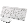 KM901 Keyboard Mouse Combo 2.4G Wireless 78 Key Mini Keyboard and Mouse - White. 