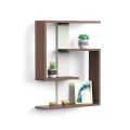 Easton Wall Decor Floating Shelf Display Rack, Office Decorative Display Unit, Hall Décor for Living room Home Furniture (Wenge & White 24x20"). 