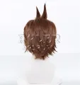 Ace Attorney Apollo Justice Wig Cosplay Costume Brown Short High Temperature Fiber Hair Wig for Halloween Party. 