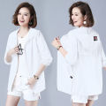 Short Sun Protection Clothing Women2022New Korean Style Western Style Hooded Sun-Protective Clothing Casual Loose All-Match Summer Coat Fashion【8Month6Day After】.