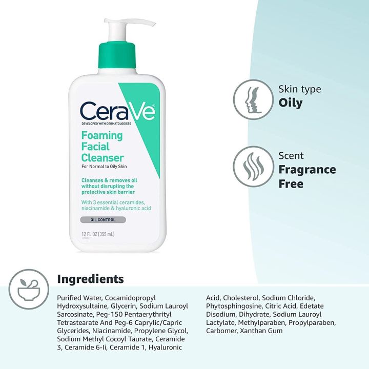 CeraVe%20Foaming%20Facial%20Cleanser%20For%20Normal%20To%20Oily%20Skin%20355ml%20-%20Image%203