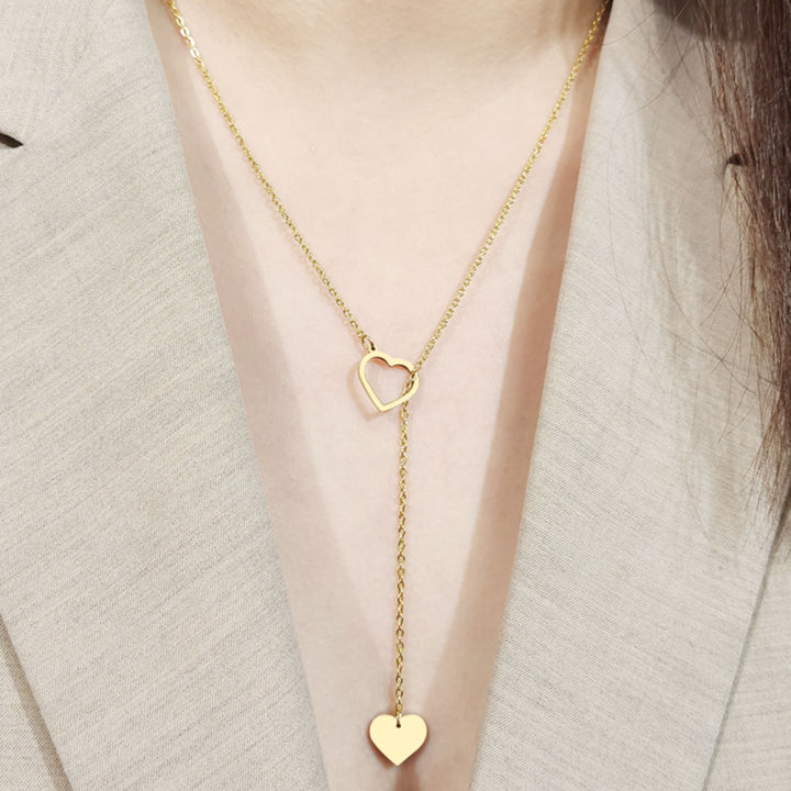 %E3%80%90Daily%20Necessities%20For%20Anyone%20Store%E3%80%91Long%20Pendant%20Heart-Shaped%20Pendants%20For%20Women%20Design%20Necklace%20Stylish%20Stainless%20Steel%20Jewelry%20Party%20Gift%20-%20Image%203