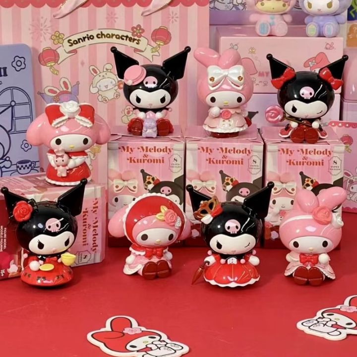 Anime%20Sanrio%20Kuromi%20My%20Melody%20Blind%20Box%20Rose%20And%20Earl%20Series%20Action%20Figure%20Collection%20PVC%20Decor%20Model%20Dolls%20Children%20Toys%20Gift%20-%20Image%202